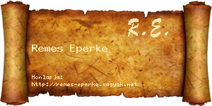 Remes Eperke névjegykártya